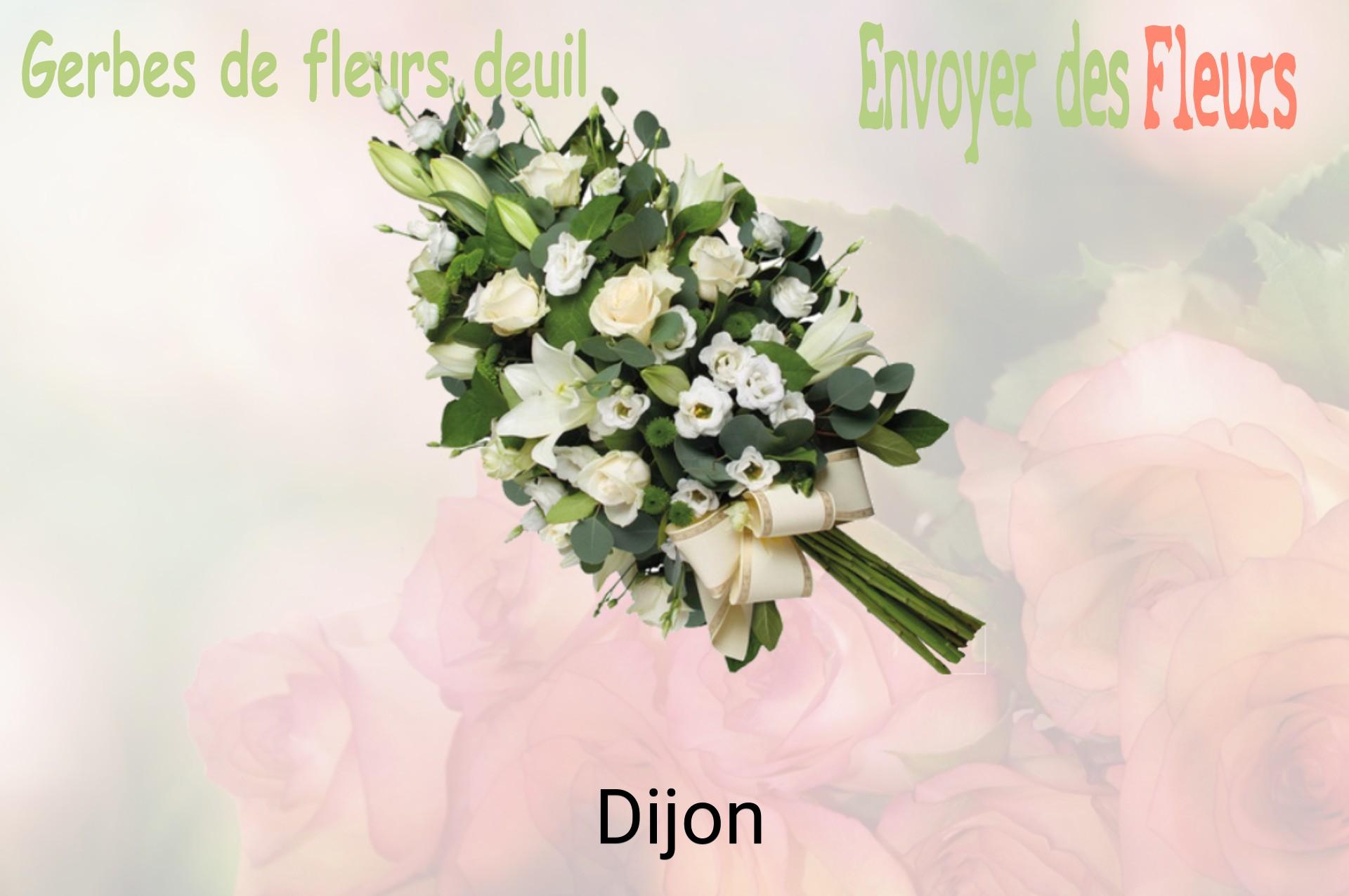Gerbe de fleurs de deuil livrée à Dijon